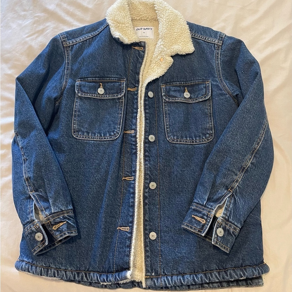 Old Navy Sherpa Lined Jean Jacket - Picture 2 of 5